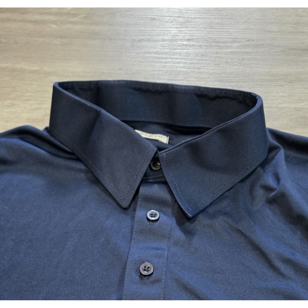 Collars and Co Dress Collar Polo Men's 3XL Blue Short Sleeve Shirt Performance - Picture 5 of 12